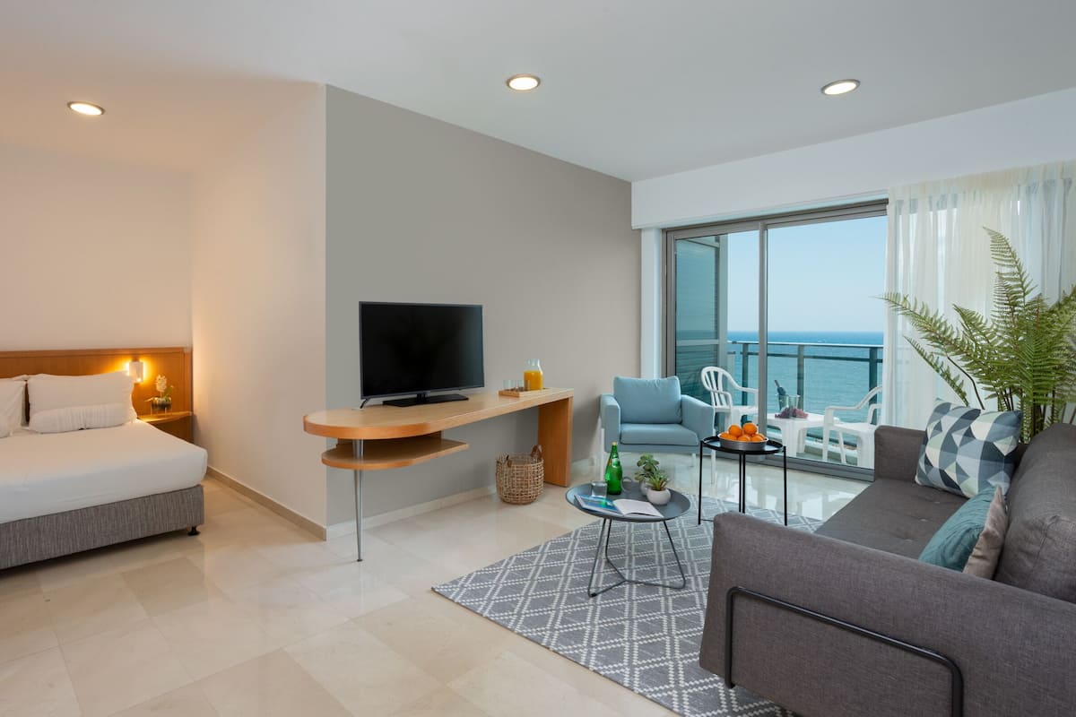 Studio, balkon, uitzicht op zee | Kameruitzicht