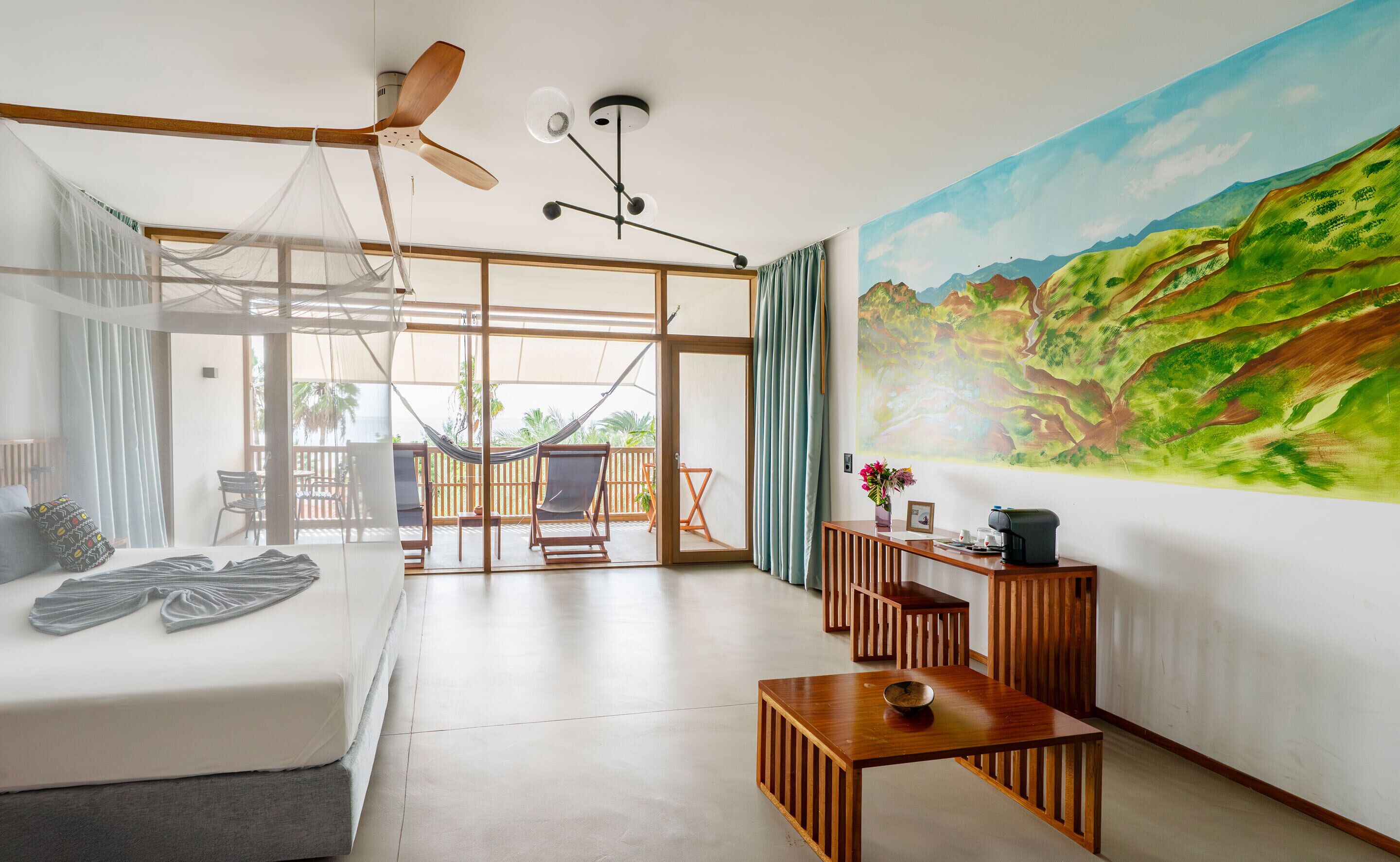 Panoramic Double Room, Sea View | Minibar, in-room safe, free WiFi, bed sheets