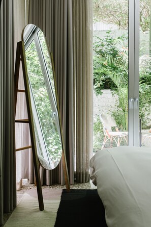 Premium kamer, terras | Lakens van Egyptisch katoen, luxe beddengoed, donsdekens