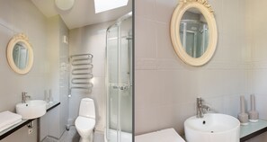 Apartment, 3 Bedrooms, Balcony (Hverfisgata 55) | Bathroom | Free toiletries, hair dryer, slippers, towels