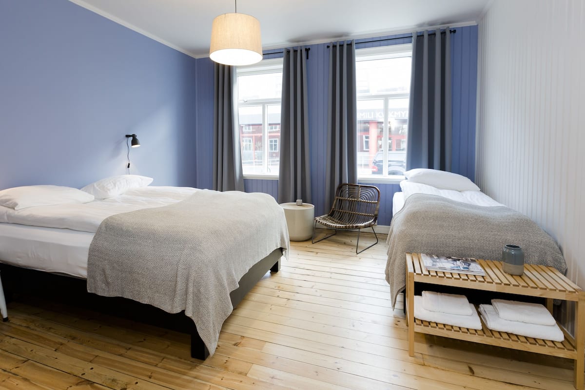 Superior appartement, 3 slaapkamers, 2 badkamers (Hverfisgata 53) | 2 slaapkamers, individueel gedecoreerd, individueel gemeubileerd