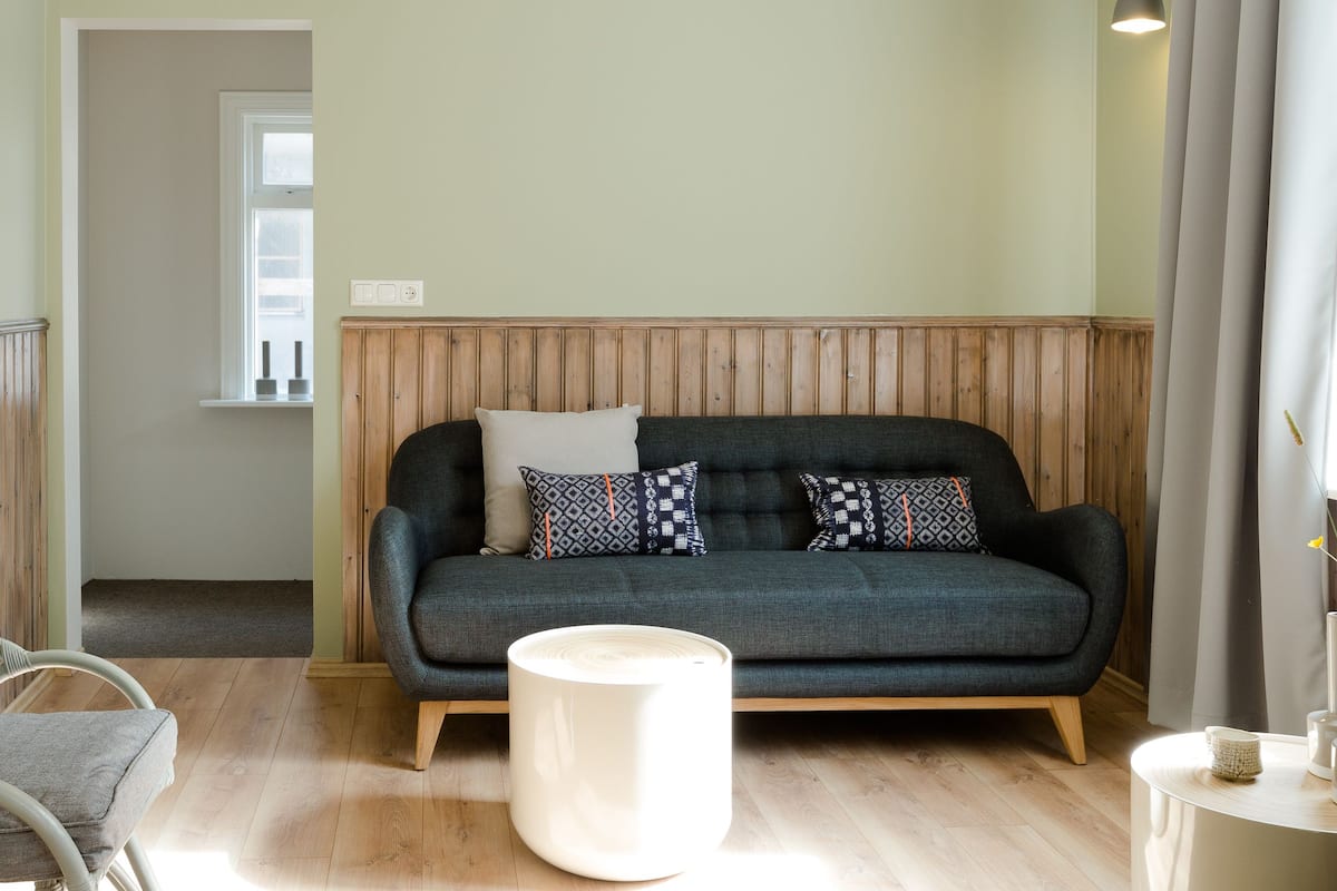 Appartement, 3 slaapkamers (Hverfisgata 55) | Woonkamer | Een flatscreentelevisie