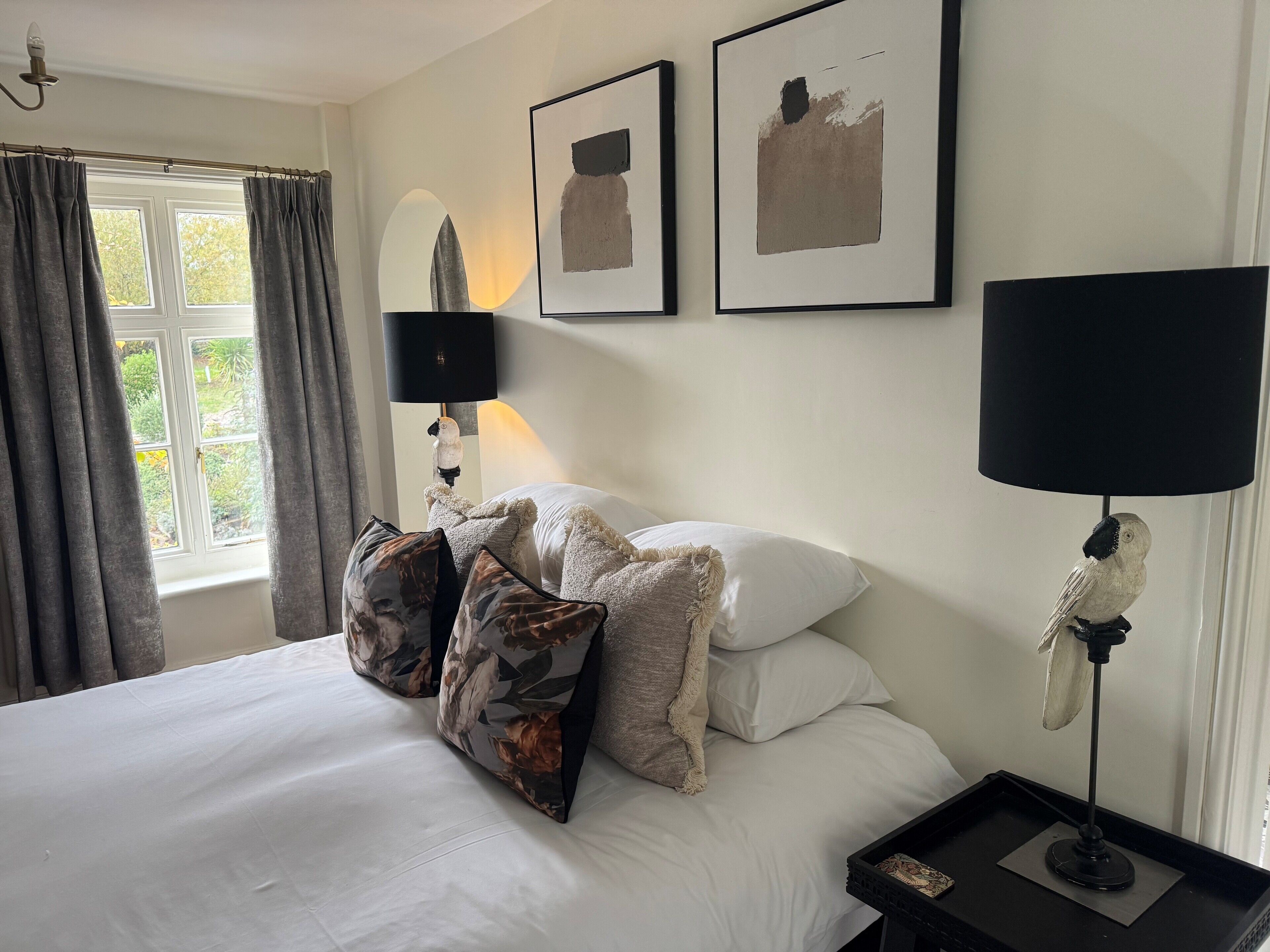 Exclusieve tweepersoonskamer, 1 kingsize bed, uitzicht op tuin | Een strijkplank/strijkijzer, babybedden (toeslag), gratis wifi