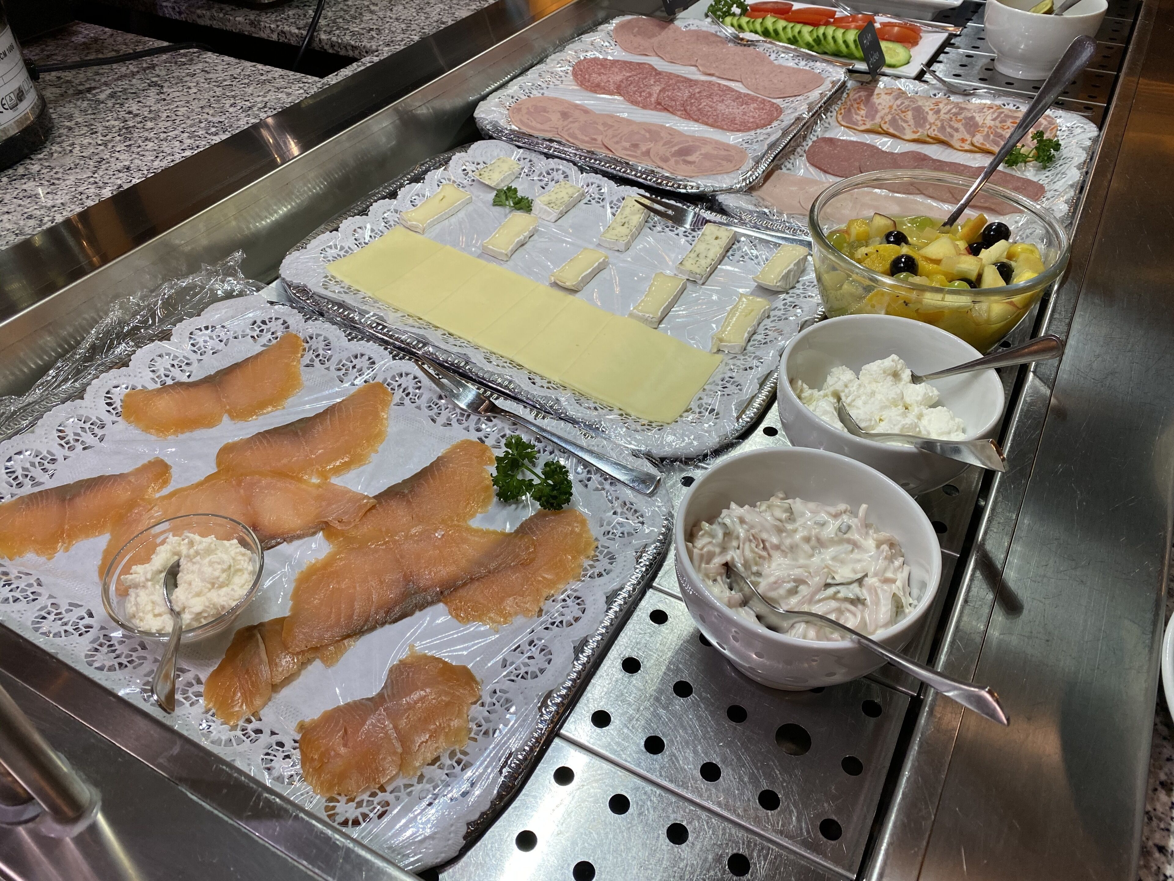 daily buffet breakfast (eur 14.50 per person)