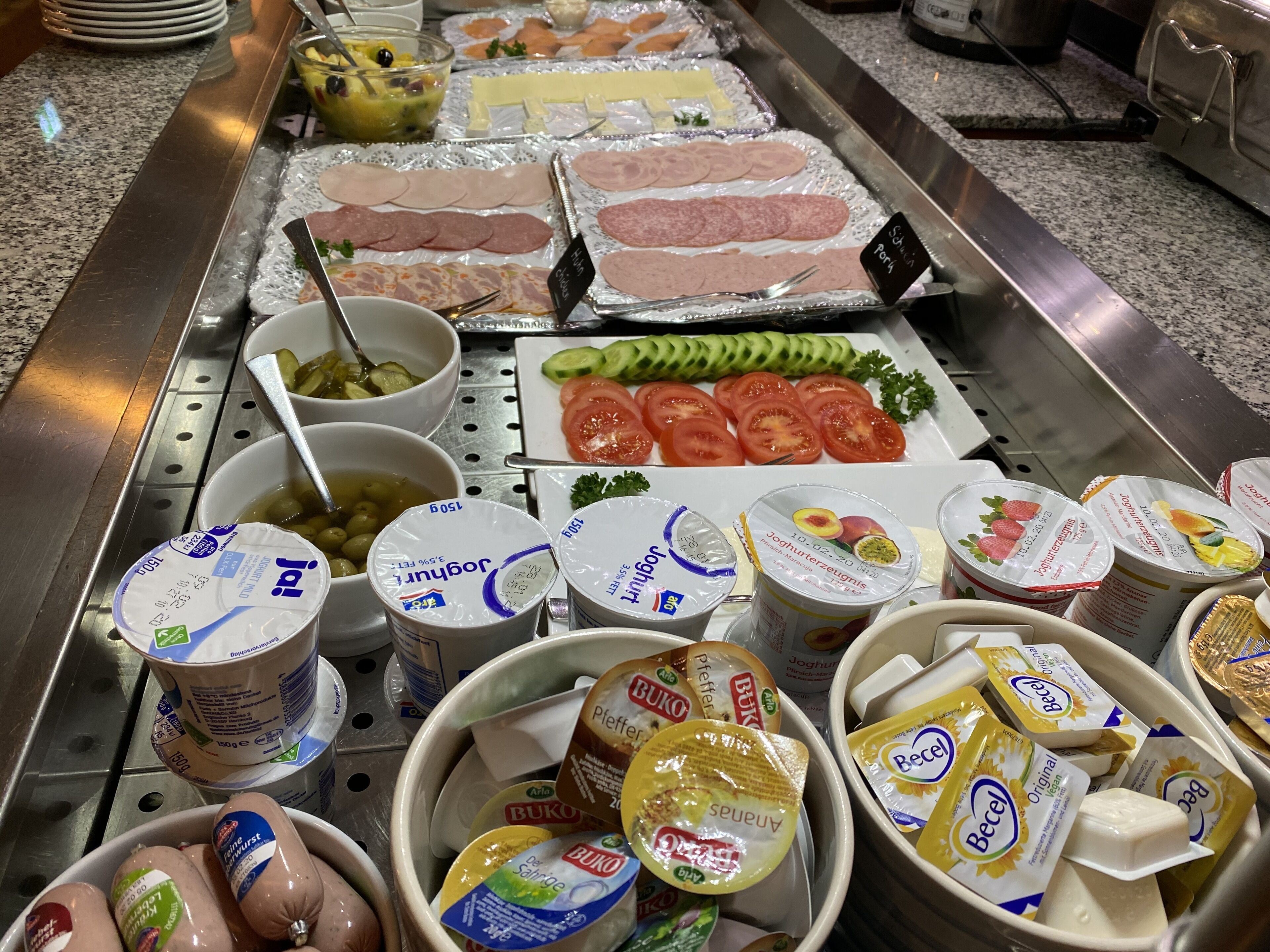 daily buffet breakfast (eur 14.50 per person)