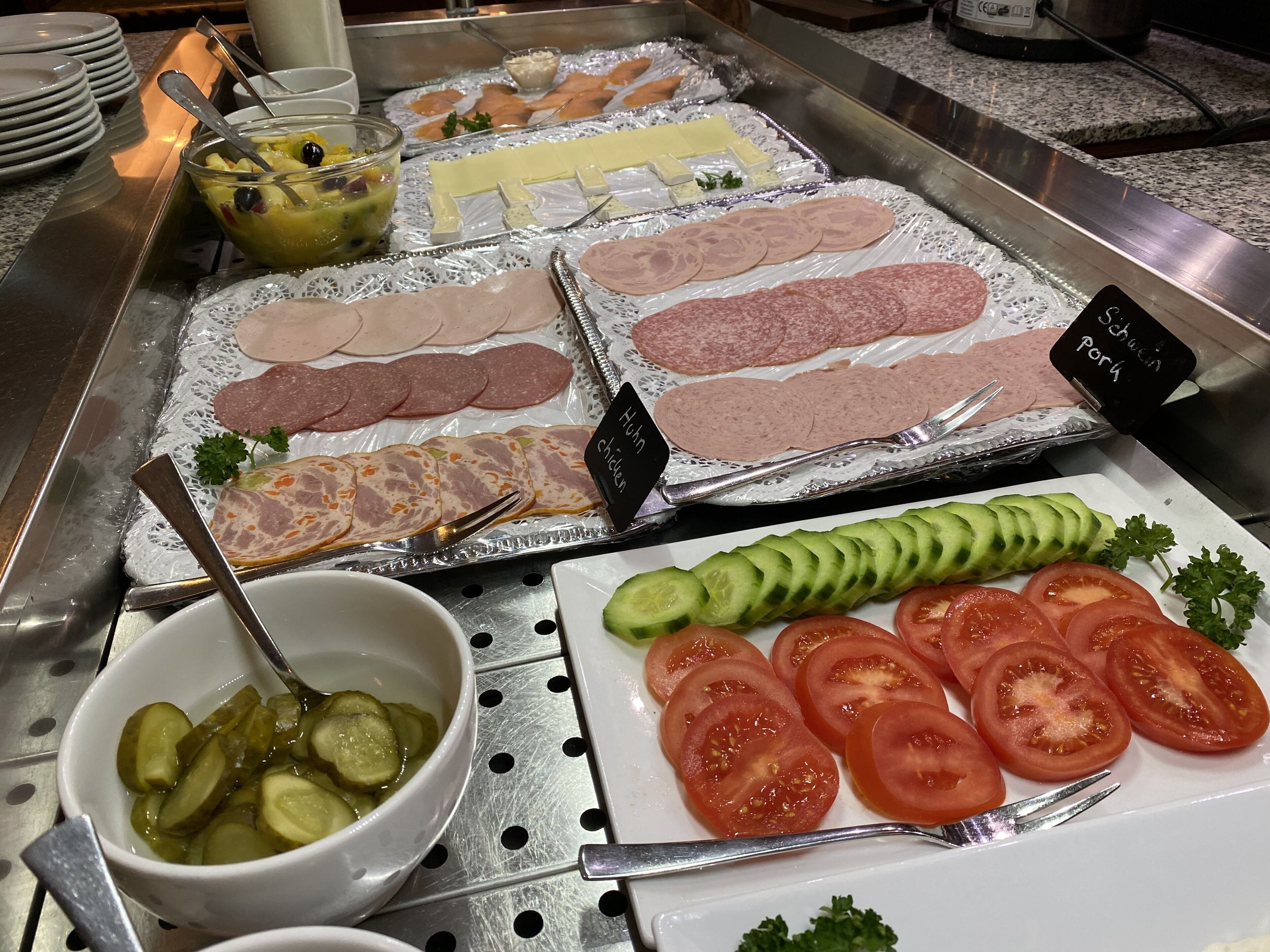 daily buffet breakfast (eur 14.50 per person)