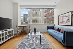 Adjacent Two Bed Two Bath Apartment | Living area | 36-inch flat-screen TV with digital channels, TV - Roami at Duncan Plaza (New Orleans)