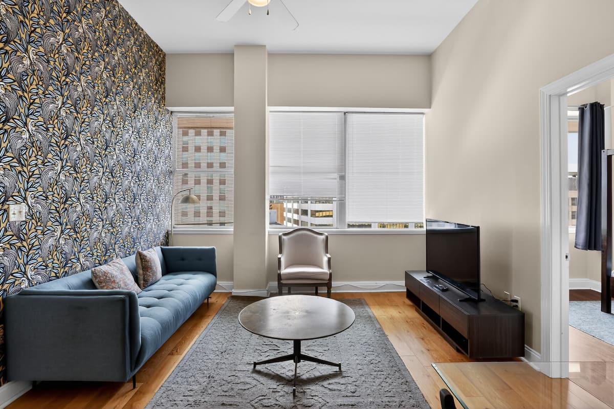 Standard Apartment, 2 Bedrooms | Living area | 36-inch flat-screen TV with digital channels, TV