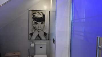 Dusche, kostenlose Toilettenartikel, Haartrockner, Handtücher