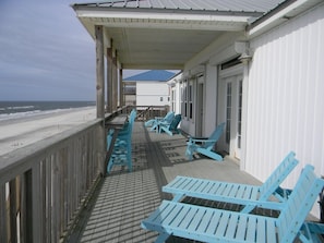 Property grounds - Perfect beachfront home with the best beachfront deck, cool and covered! (Dauphin Island)