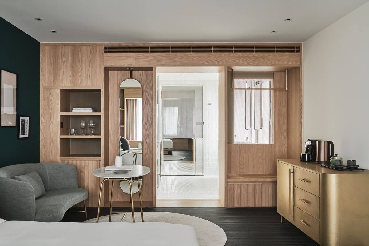Literie de qualité supérieure, couette en duvet d'oie, minibar