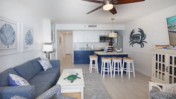 Smart TV, DVD player, books