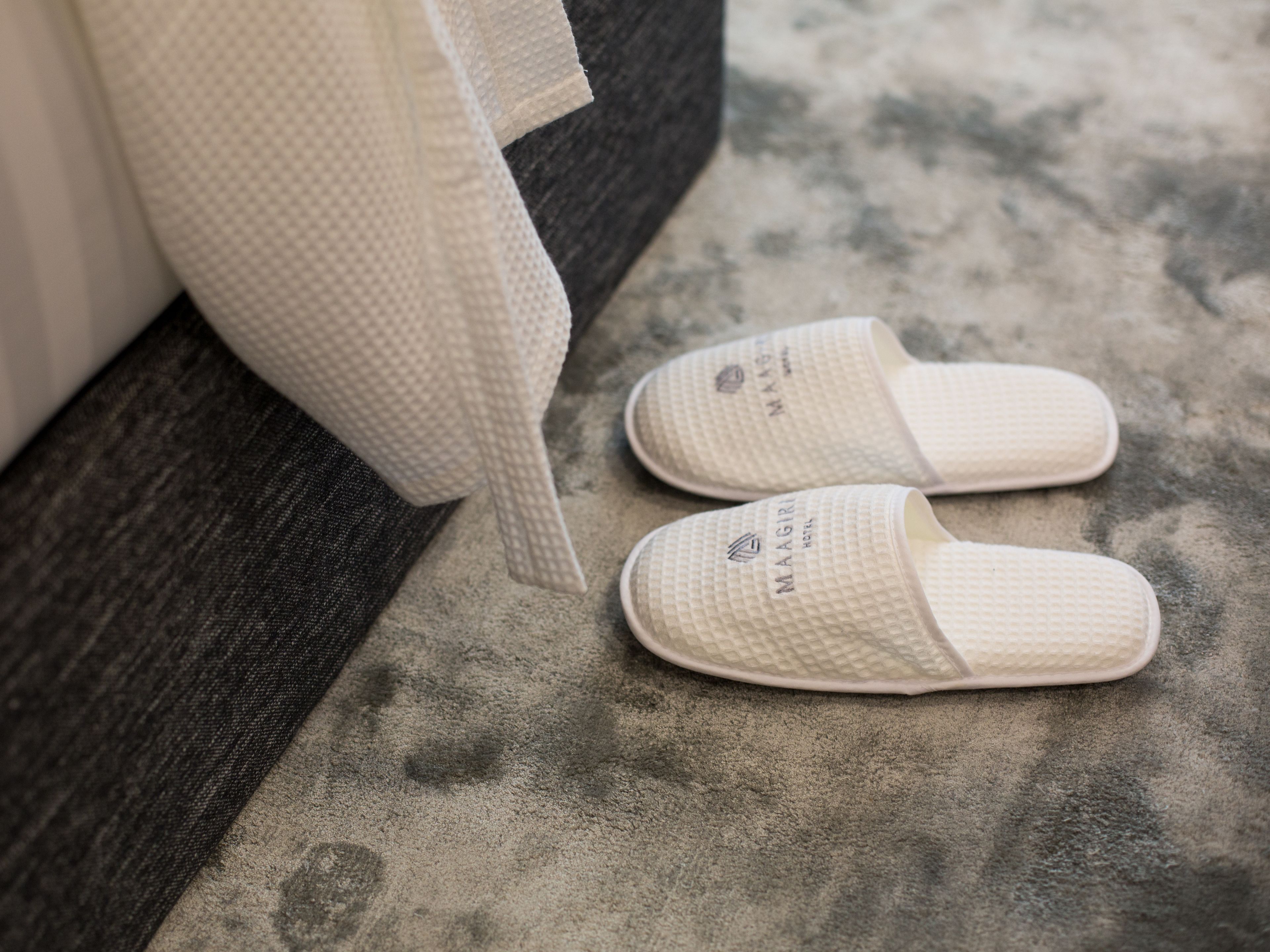 shower, free toiletries, bathrobes, slippers