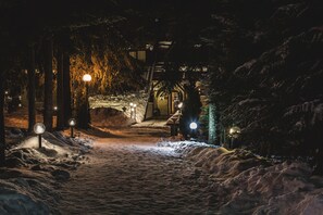 Front of property – evening/night