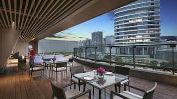 Outdoor banquet area