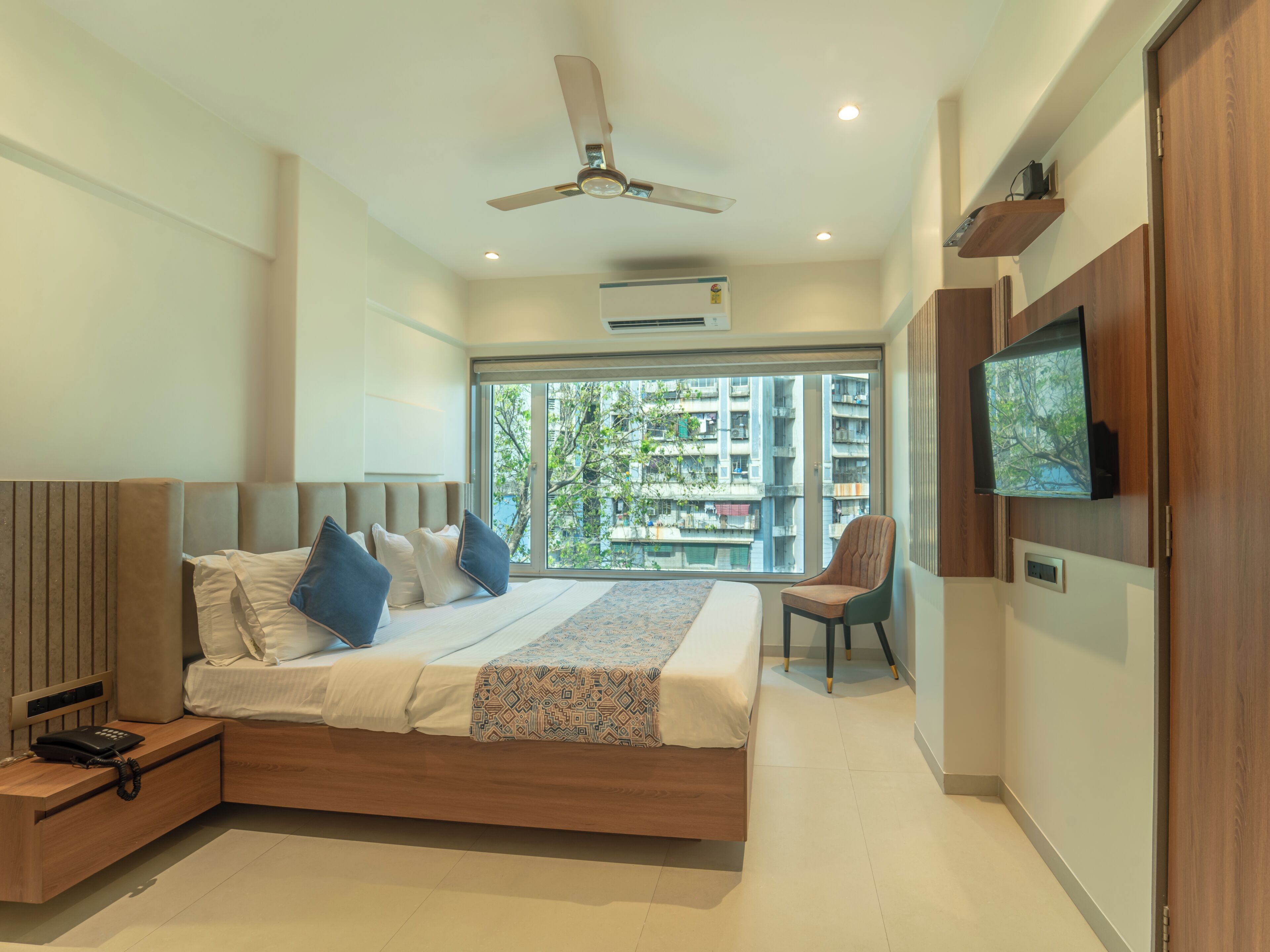 ห้องดีลักซ์ดับเบิล | ห้องเก็บเสียง, Wi-Fi ฟรี, ผ้าปูที่นอน