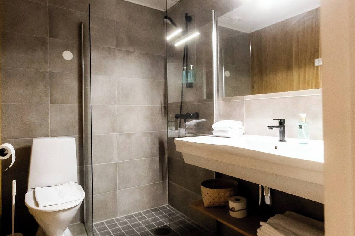 double or twin room | bathroom | shower, free toiletries, hair dryer, bidet