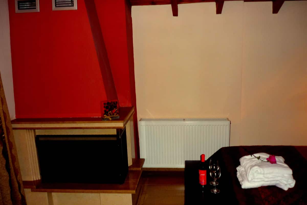 Studio, open haard | Geluiddichte muren, gratis babybedden, gratis wifi, beddengoed
