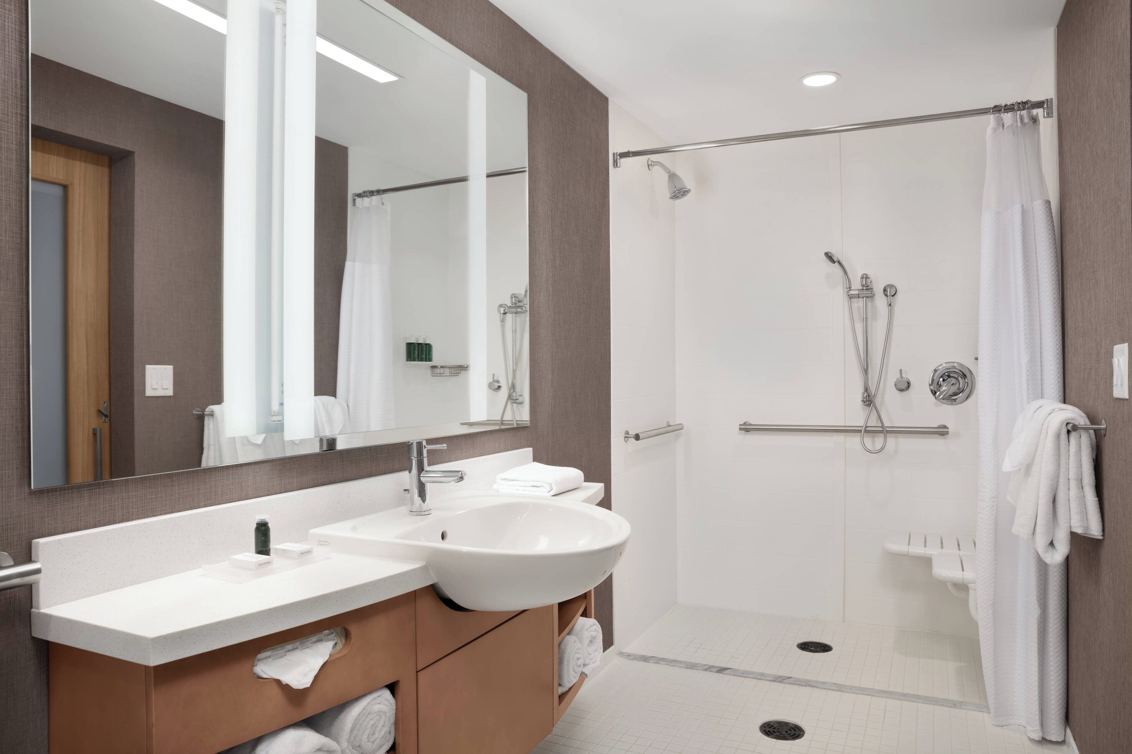 free toiletries, hair dryer, towels