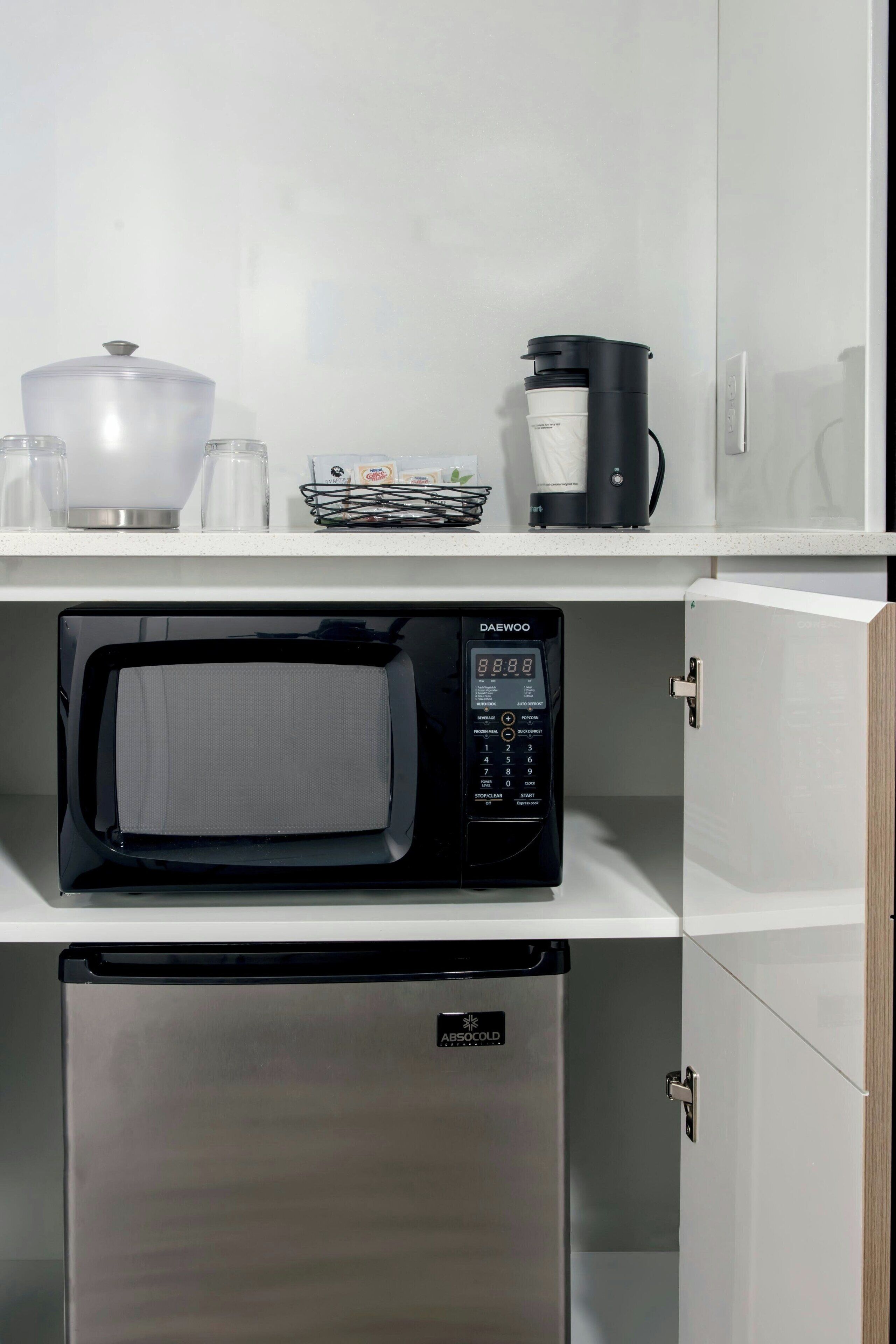 premium bedding, desk, blackout curtains, iron/ironing board