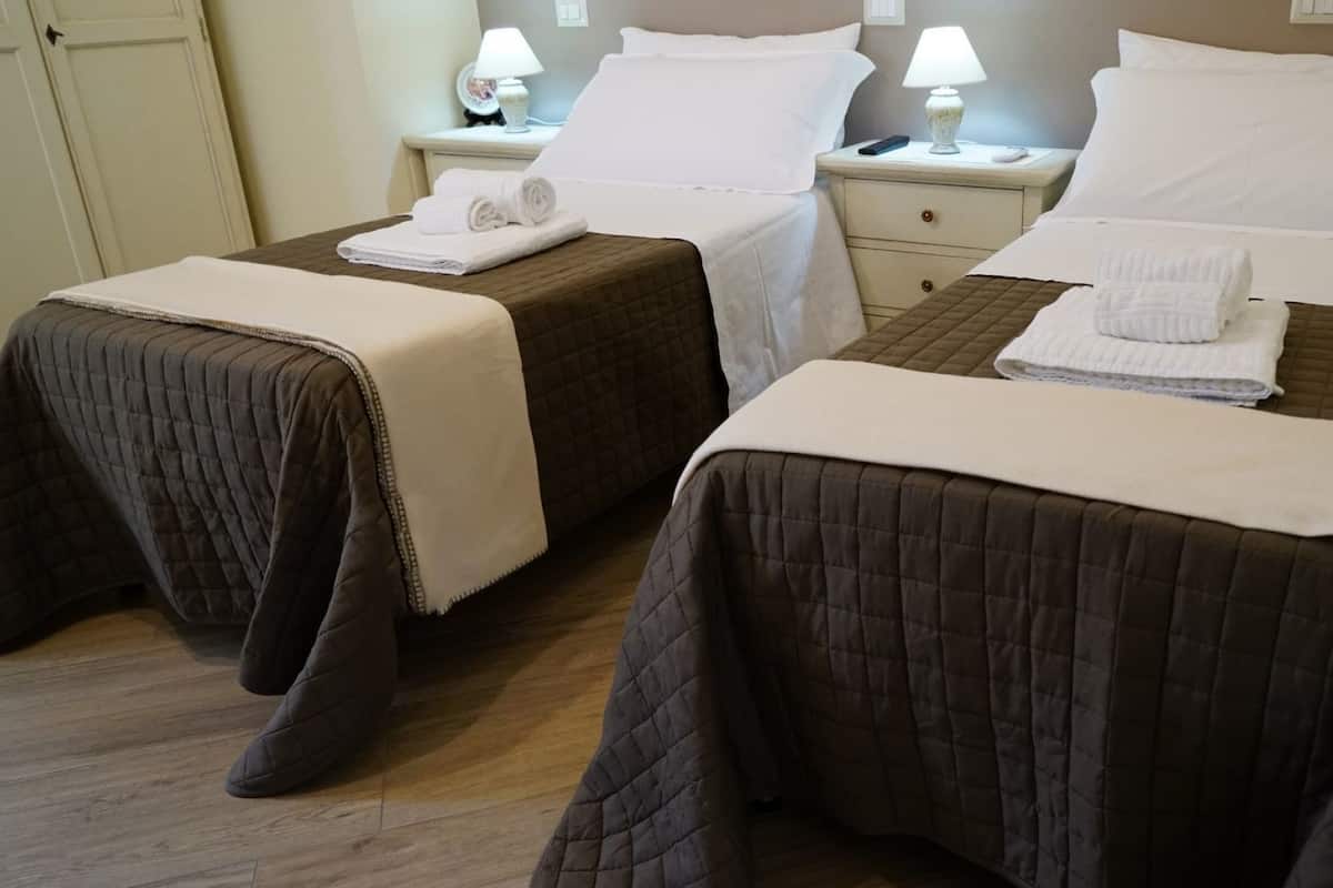 Camera con letto matrimoniale o 2 letti singoli | Biancheria da letto di alta qualità, minibar, una scrivania