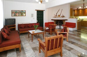 Villa, 3 chambres, piscine privée (Stratos) | Coin séjour