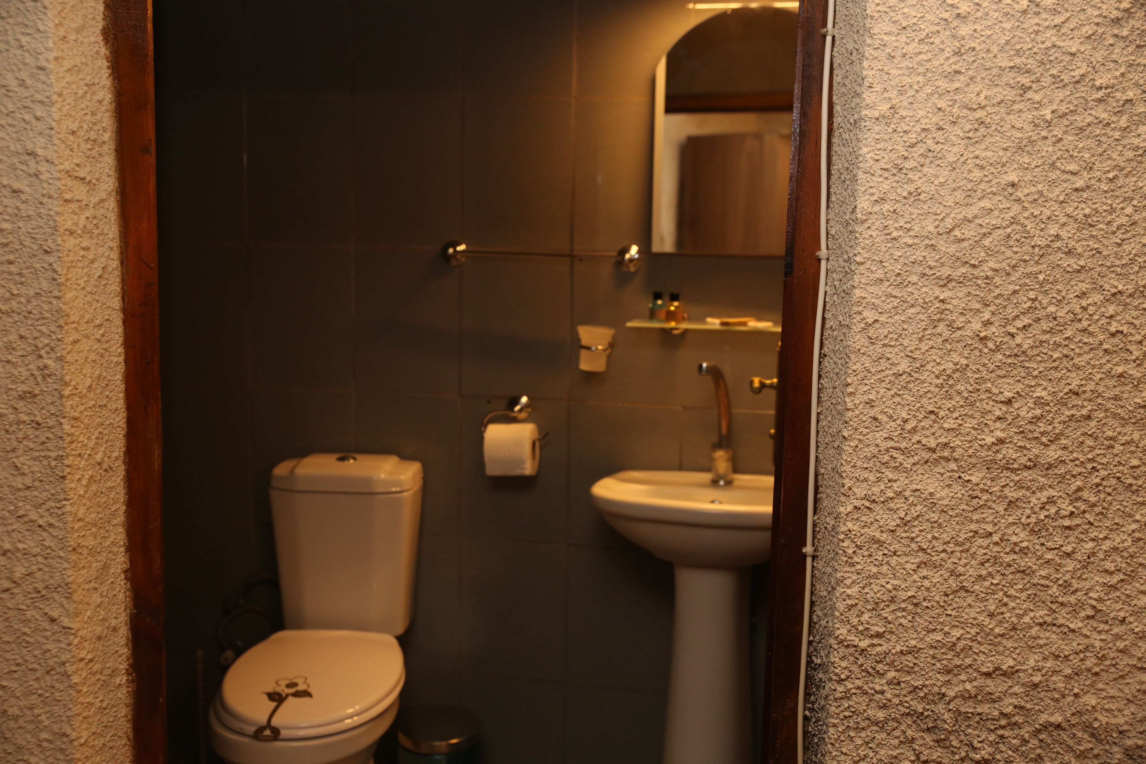 family triple room | bathroom | shower, free toiletries, hair dryer, slippers