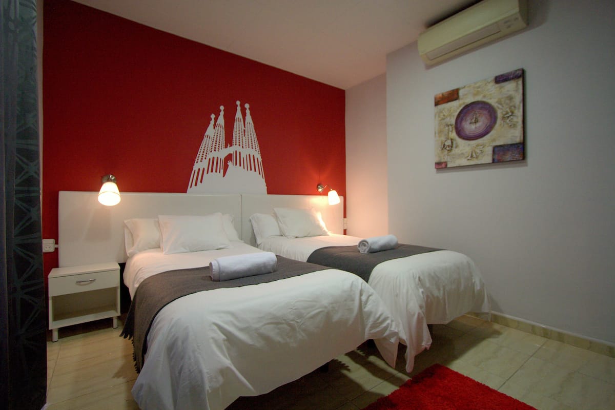 Desk, blackout curtains, iron/ironing board, free WiFi