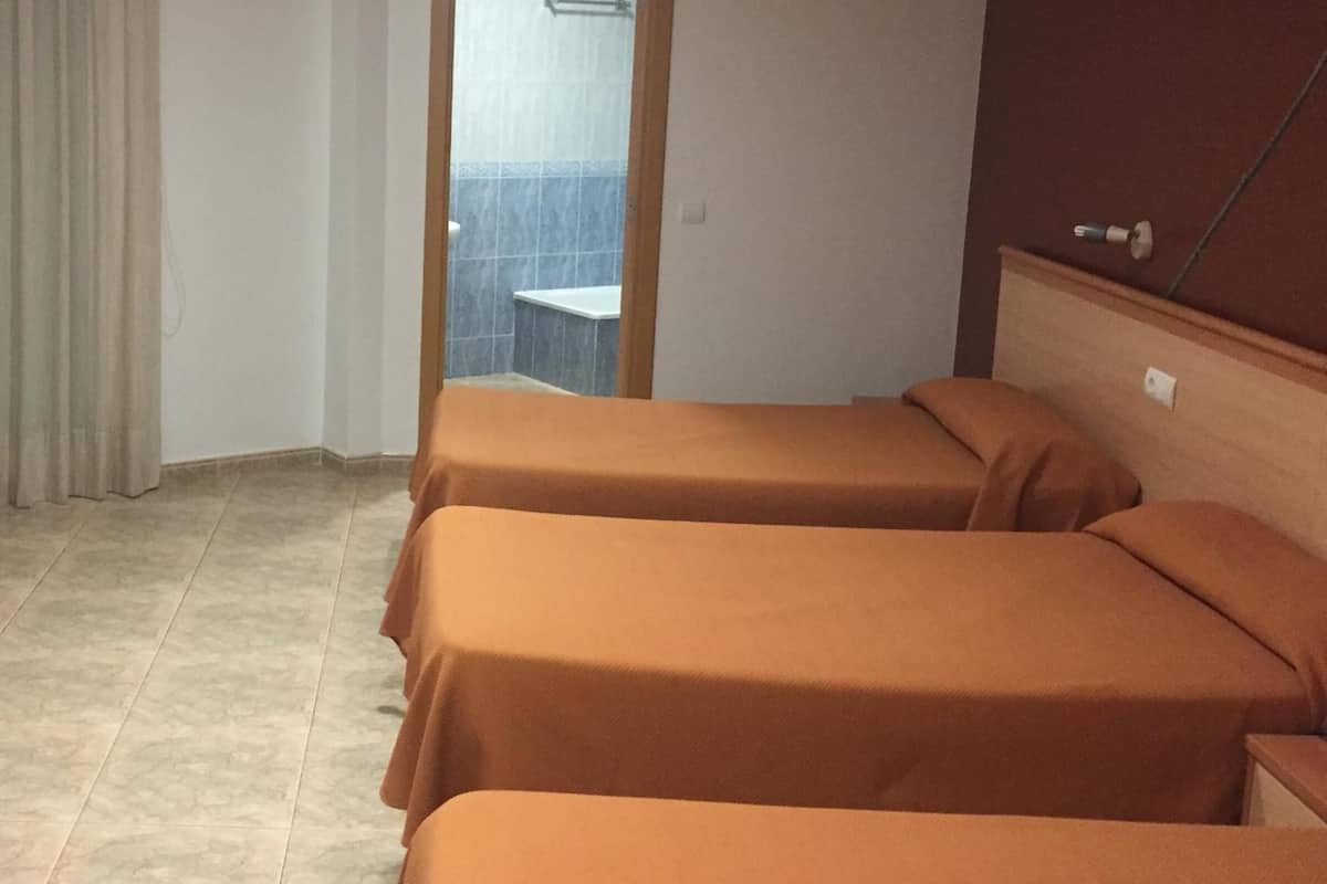 desk, blackout curtains, free wifi, bed sheets