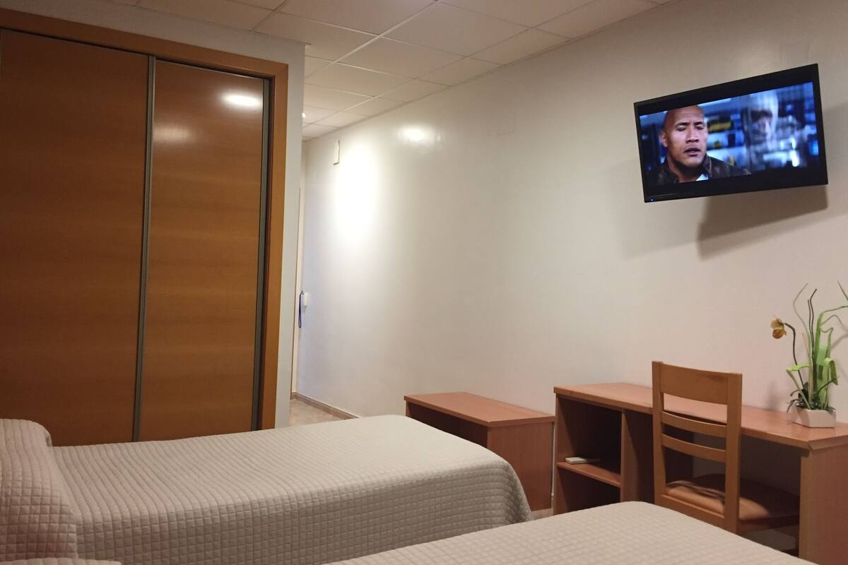 Desk, blackout drapes, free WiFi, bed sheets