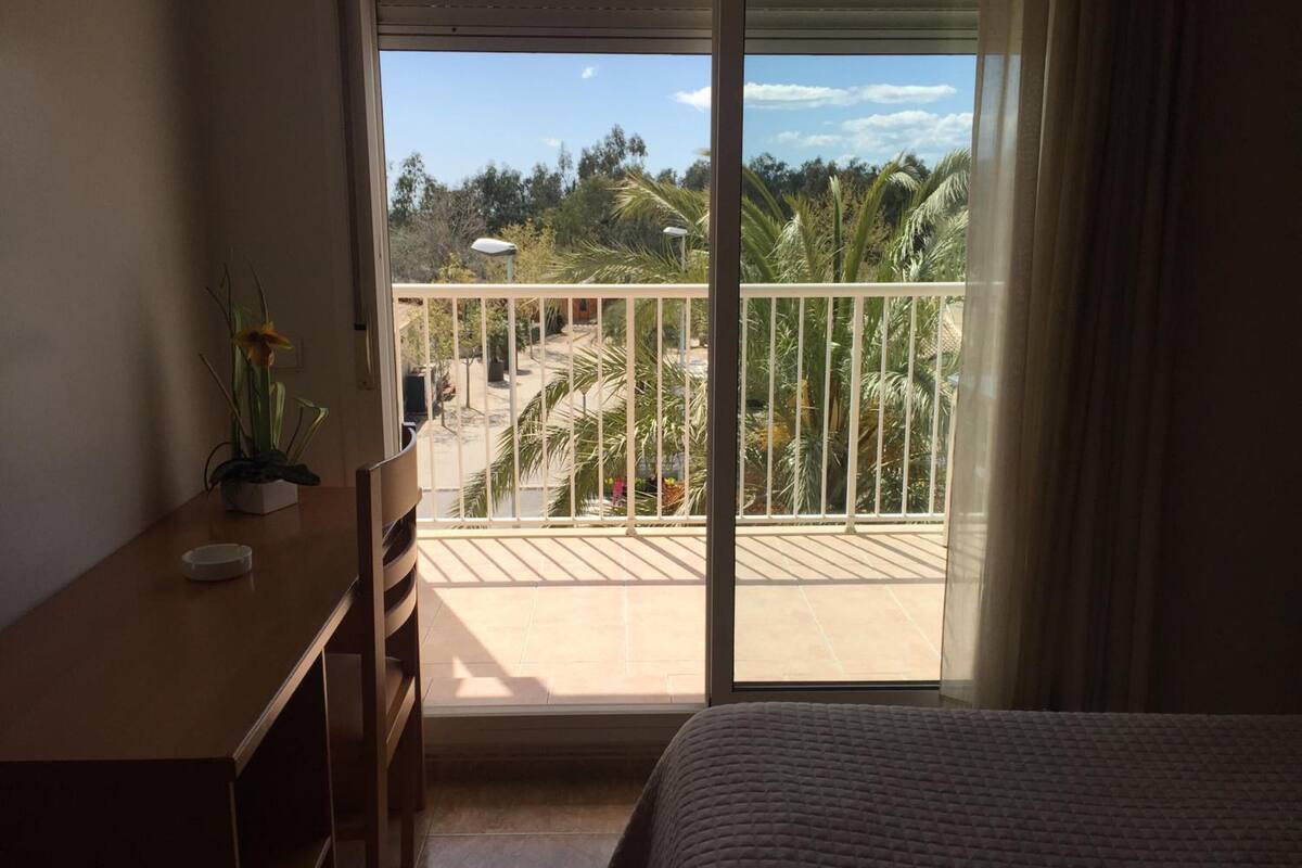 desk, blackout curtains, free wifi, bed sheets