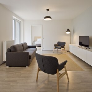 Apartment, 1 Schlafzimmer, Balkon | 1 Schlafzimmer, Verdunkelungsvorhänge, Bügeleisen/Bügelbrett