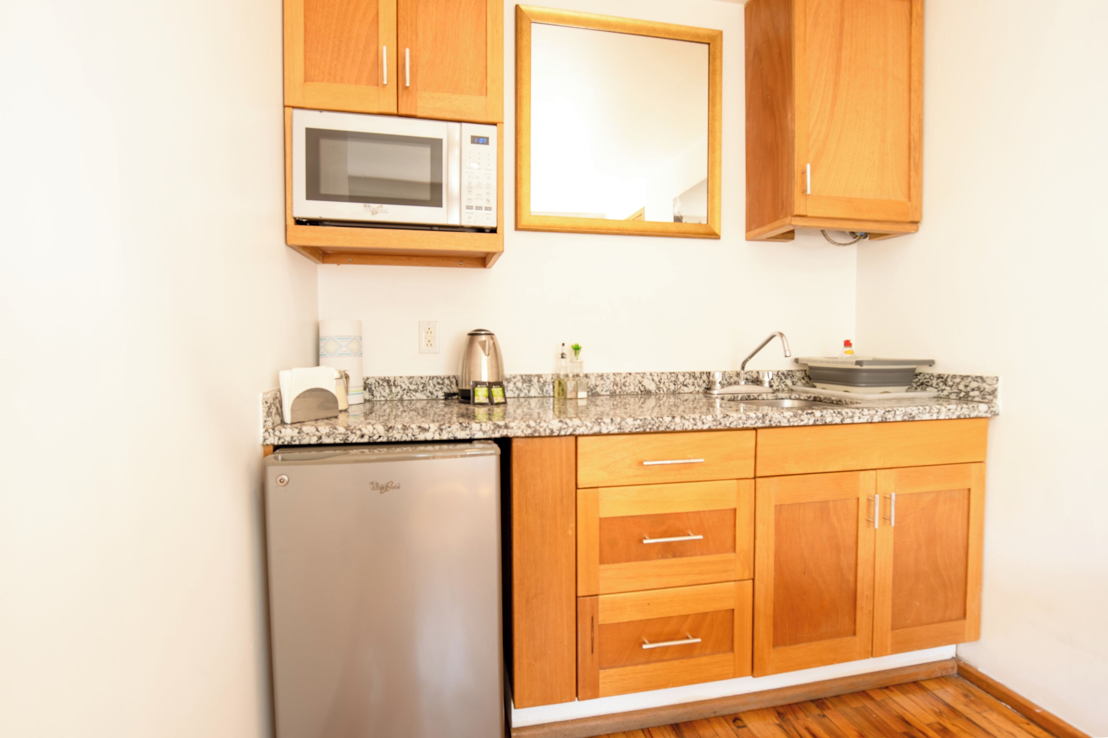 superior apartment | private kitchen | fridge, microwave