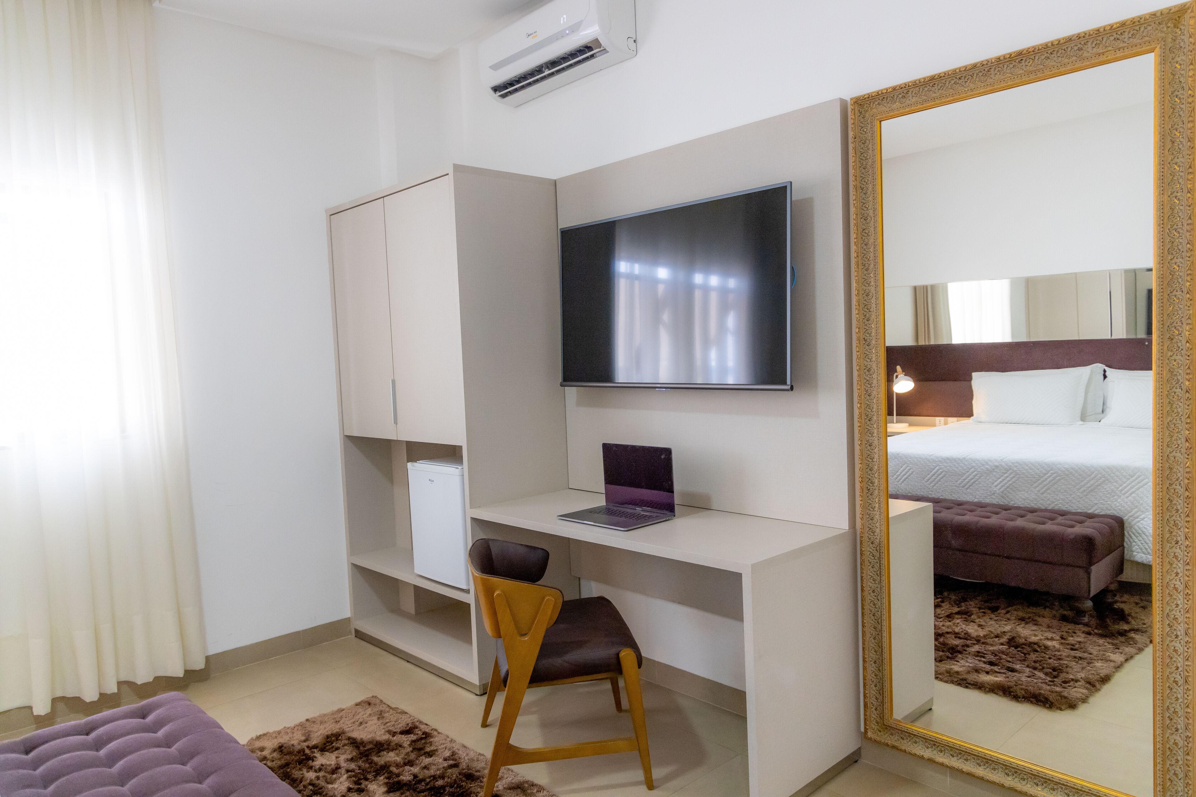 minibar, desk, blackout curtains, soundproofing