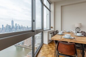 Vue sur la ville depuis l’hébergement