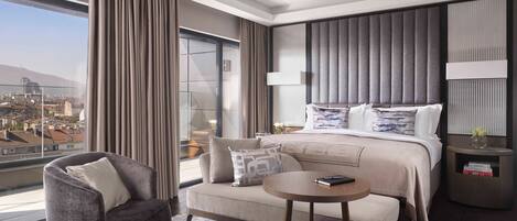 Premium bedding, down duvets, in-room safe, desk