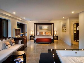 Premium bedding, down duvets, pillow-top beds, blackout curtains - Luxury Apartments at Temple Resort and Spa Port Douglas (Port Douglas)