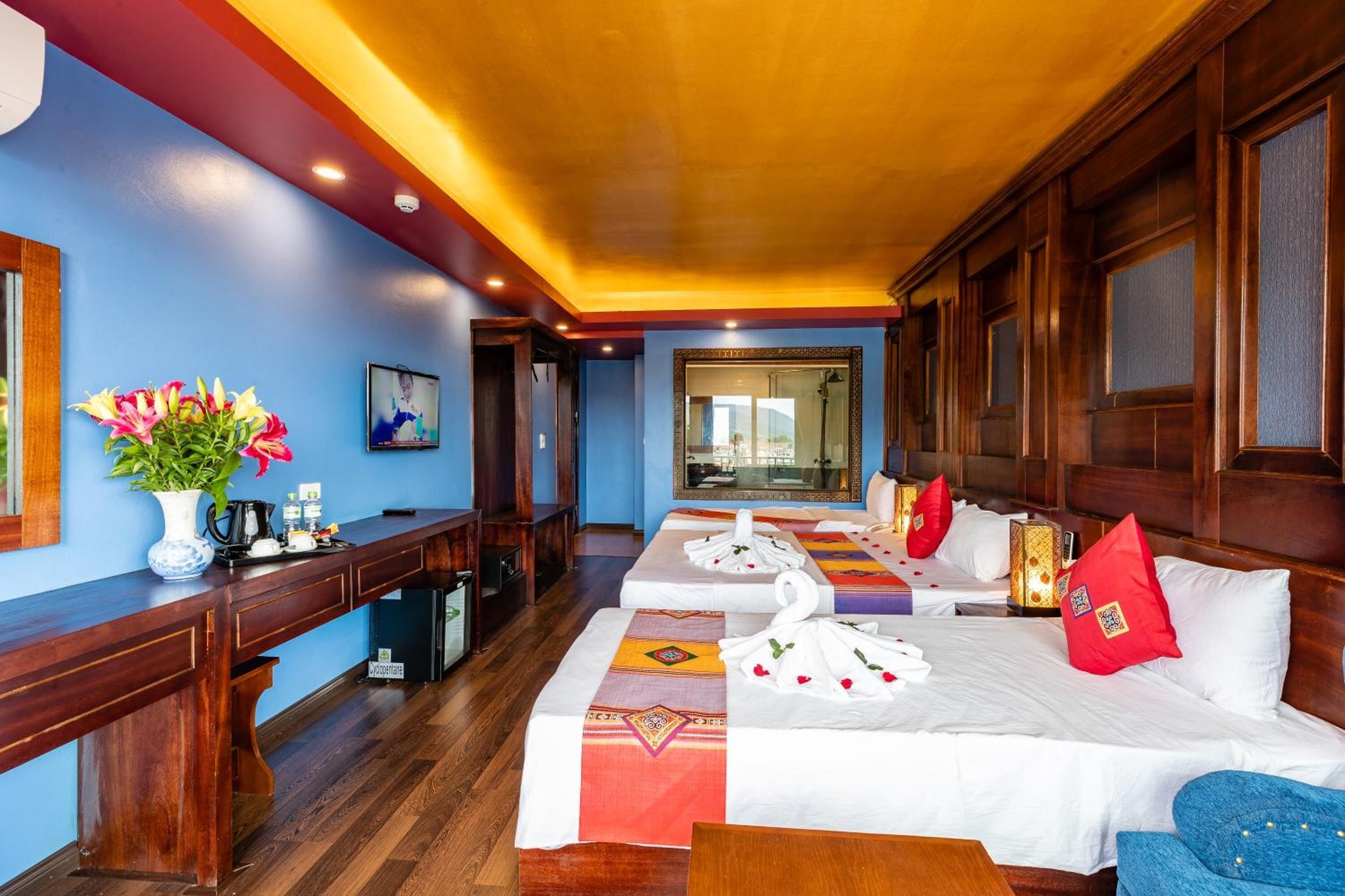 premium bedding, down duvets, minibar, in-room safe