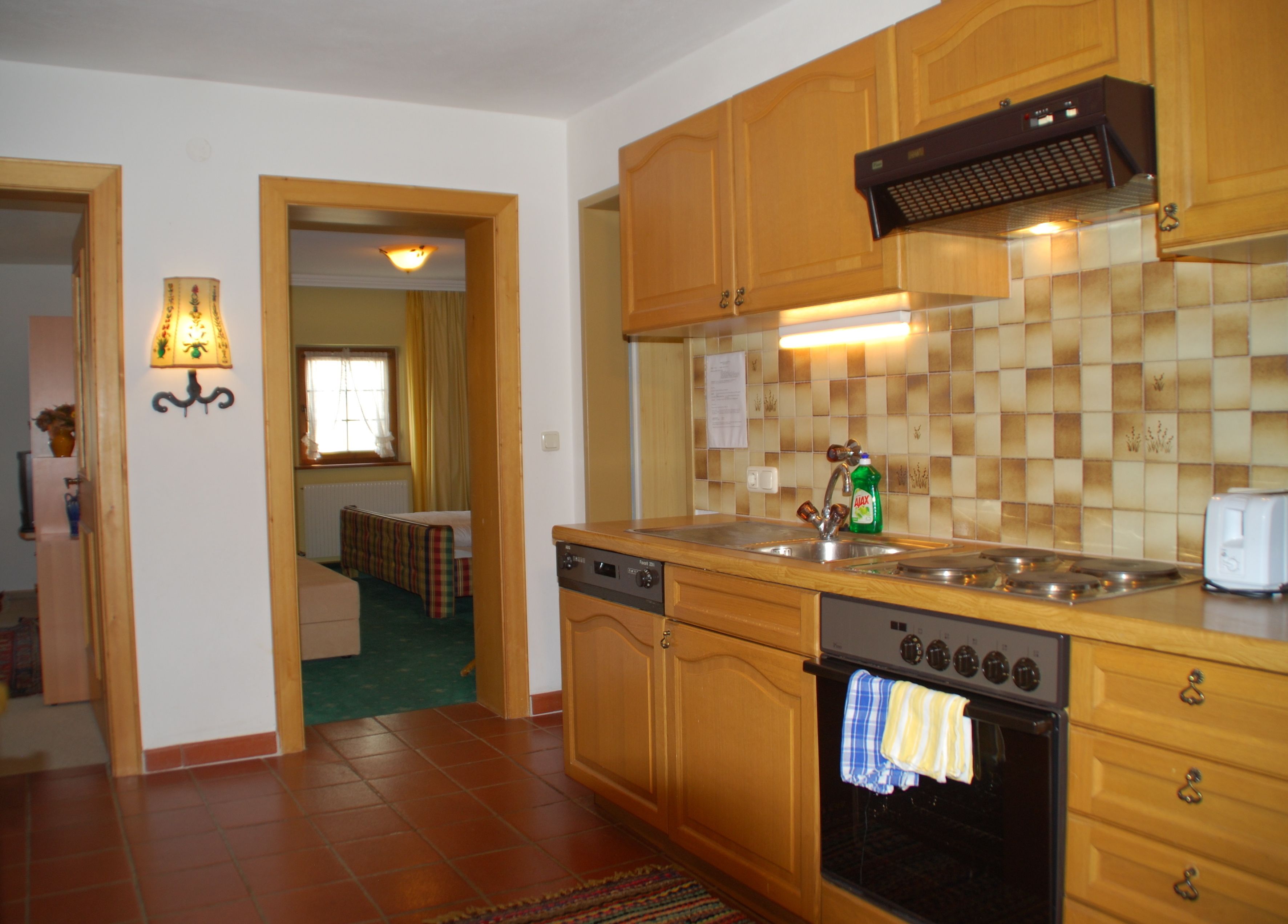 Apartament, 2 dormitoris, banyera (Verwall) | Cuina privada | Frigorífic, microones, forn i placa de cuina 