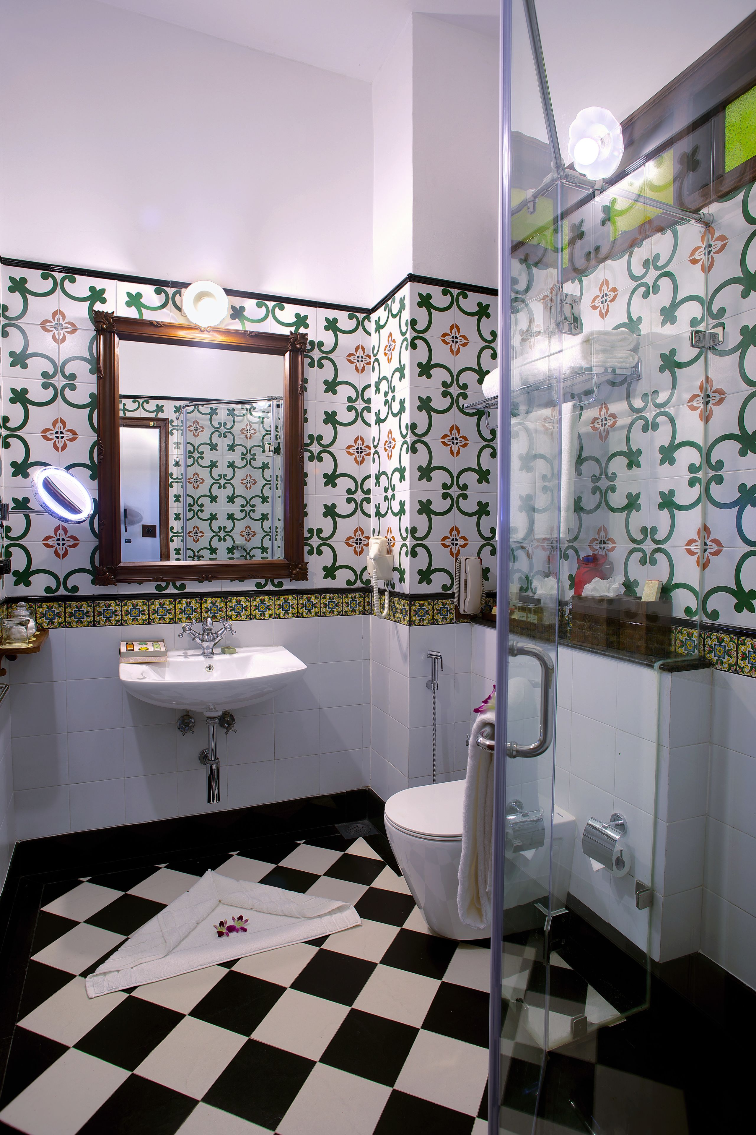 shower, free toiletries, hair dryer, bathrobes