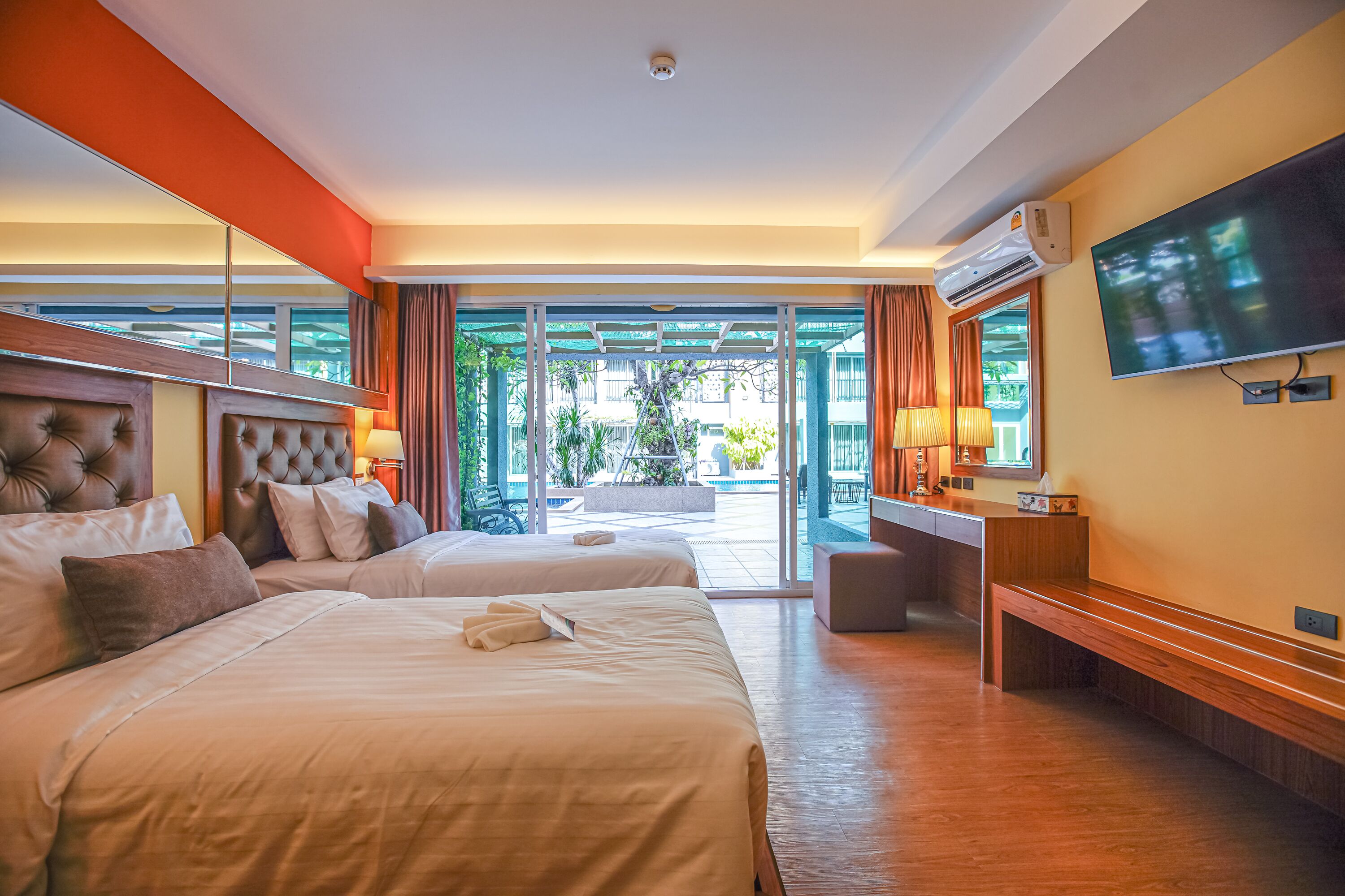 Pool Access Double or Twin | 3 bedrooms, premium bedding, in-room safe, desk