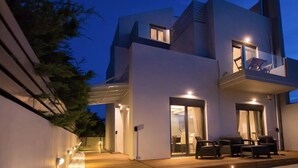 Front of property - evening/night - Villa Oliva (Rhodes)