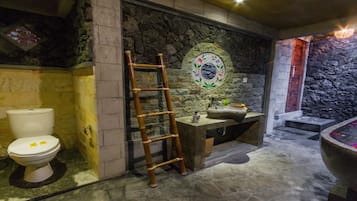 Villa - 1 soveværelse | Badeværelse | Gratis toiletartikler, hjemmesko, håndklæder, Sæbe