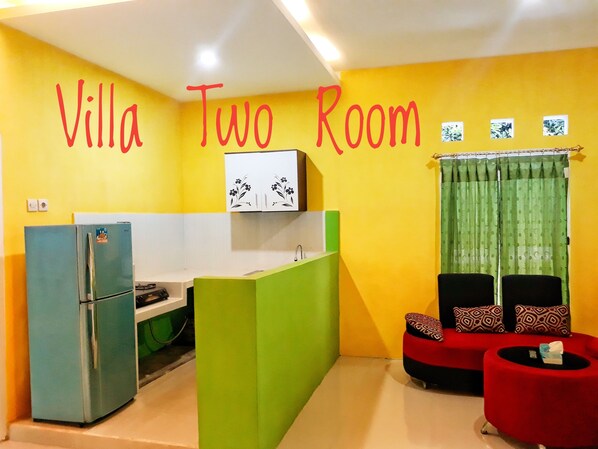 Villa | Private kitchenette | Fridge, stovetop, cookware/dishes/utensils - Villa Two Room (Banyuwangi)