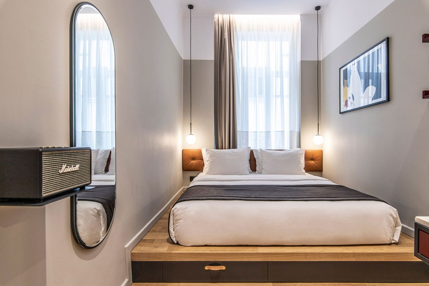 Egyptian cotton sheets, premium bedding, minibar, in-room safe