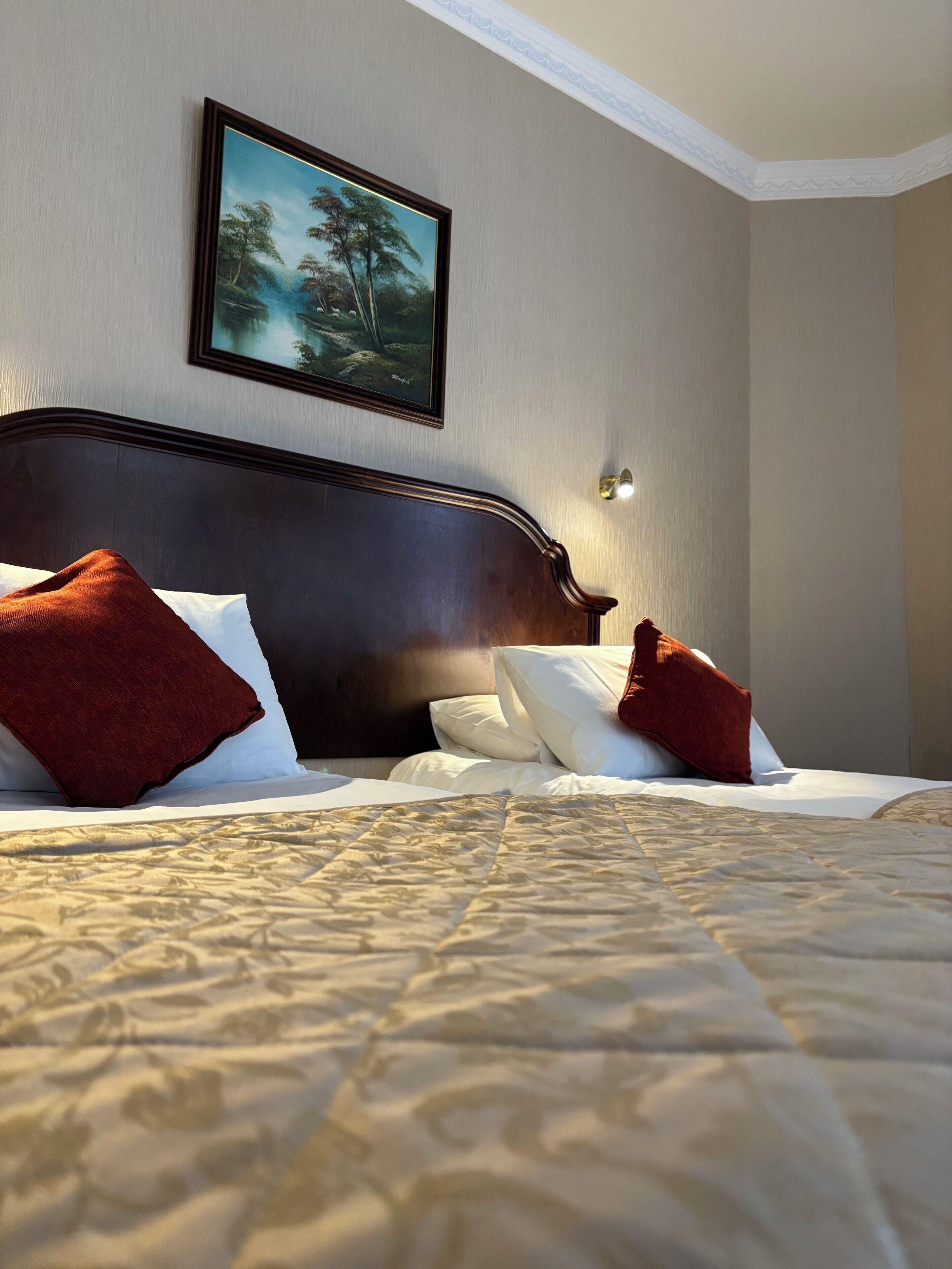 Standard Double or Twin Room, Non Smoking, Private Bathroom | Peralatan tempat tidur hipoalergenik, peti besi dalam bilik 
