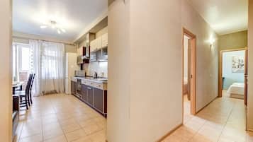 Apartment, 2 Schlafzimmer | Eigene Küche | Kühlschrank, Mikrowelle, Ofen, Kochgeschirr/Geschirr/Besteck