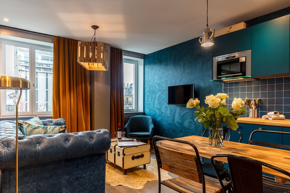Design-Penthouse, Küche | Wohnbereich