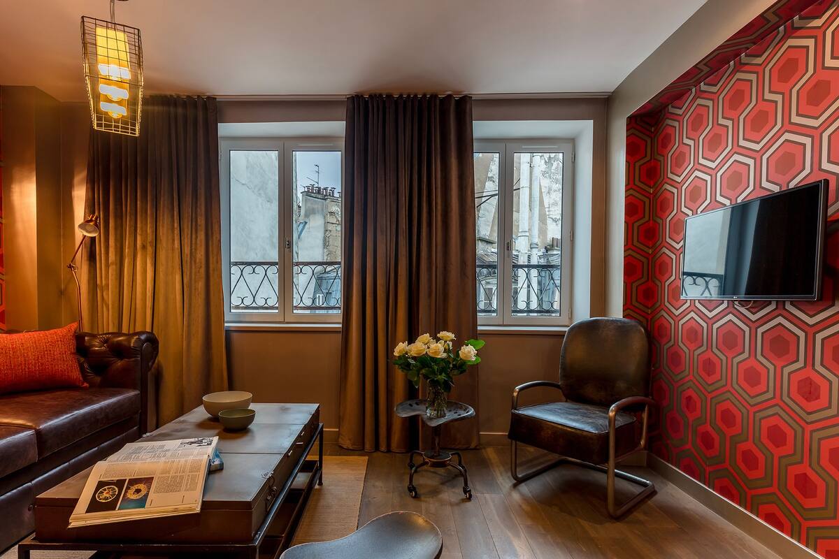 Design-Penthouse, Küche | Wohnbereich