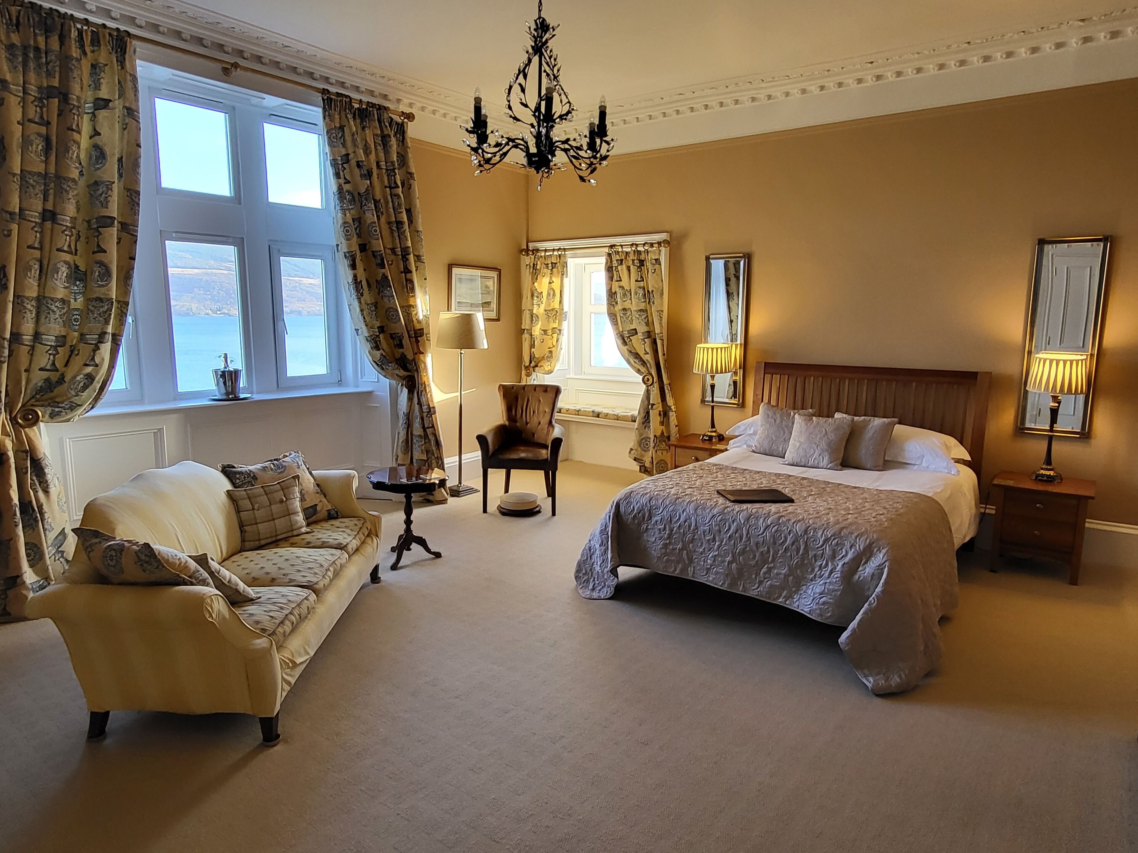 Suite, Lake View (Cairngorm Suite) | Egyptian cotton sheets, premium bedding, individually decorated
